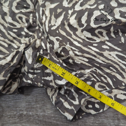 Loft Flat Front Shorts Black Beige Animal Print Casual Size 8