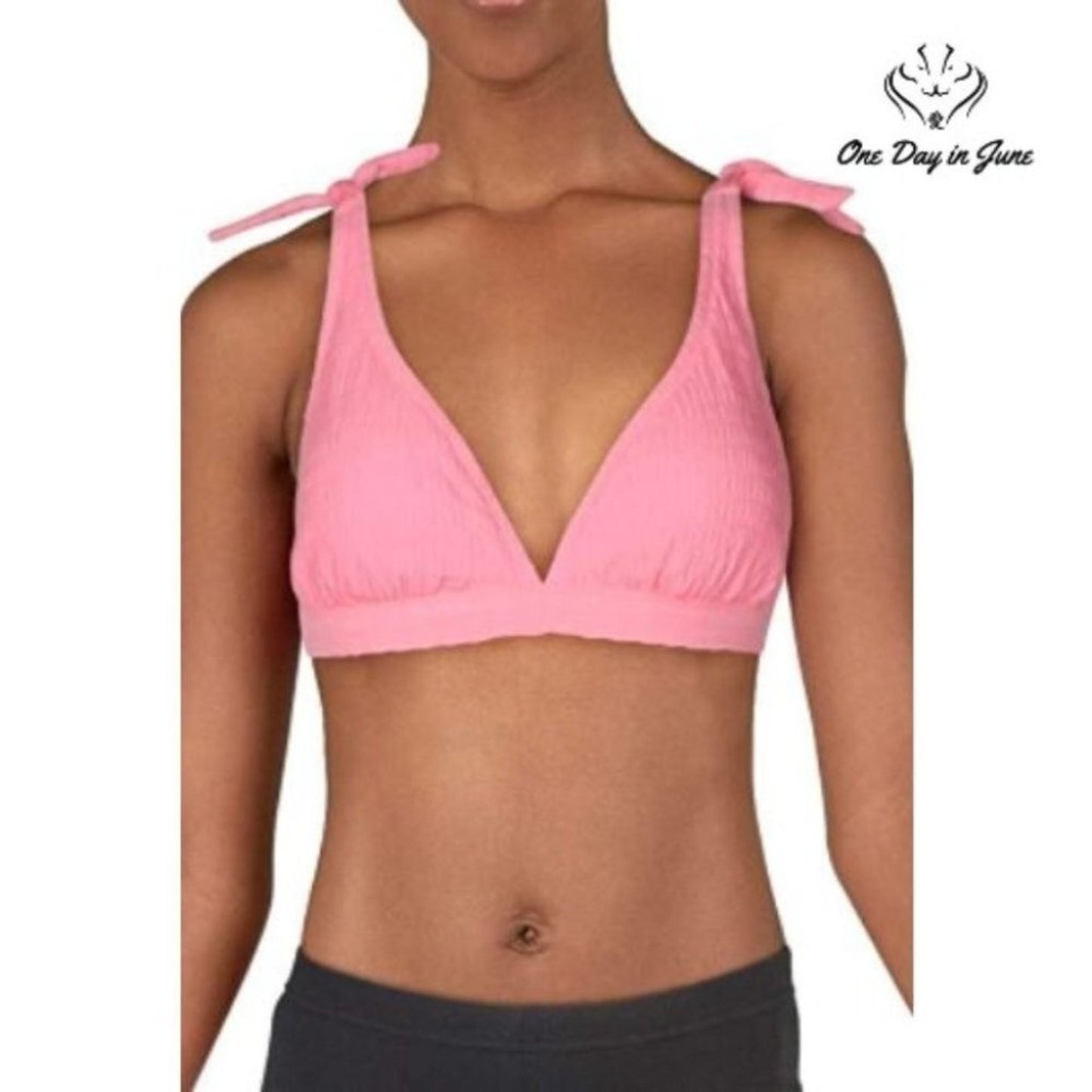 Jessica Simpson Standard Solid Textured Bikini Top Size S