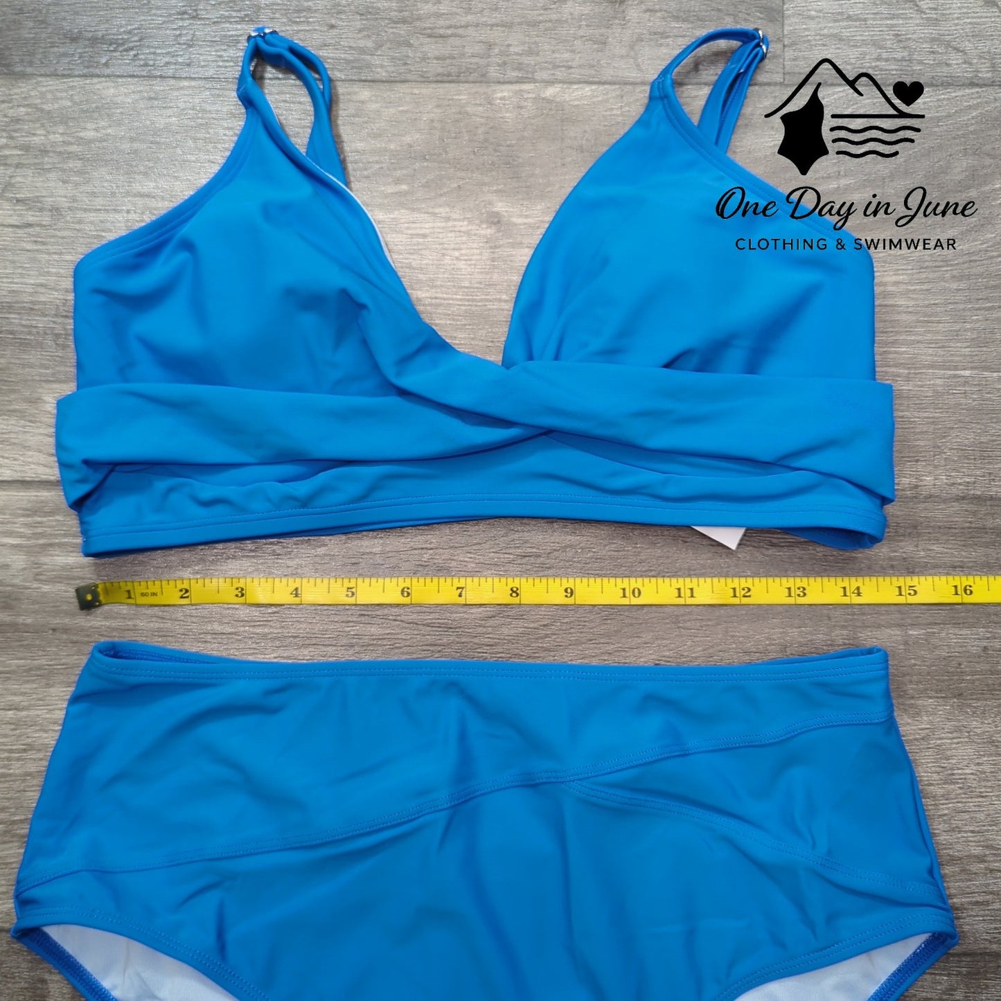 Cupshe Cross Front High Waist Bikini Swimsuit Size L