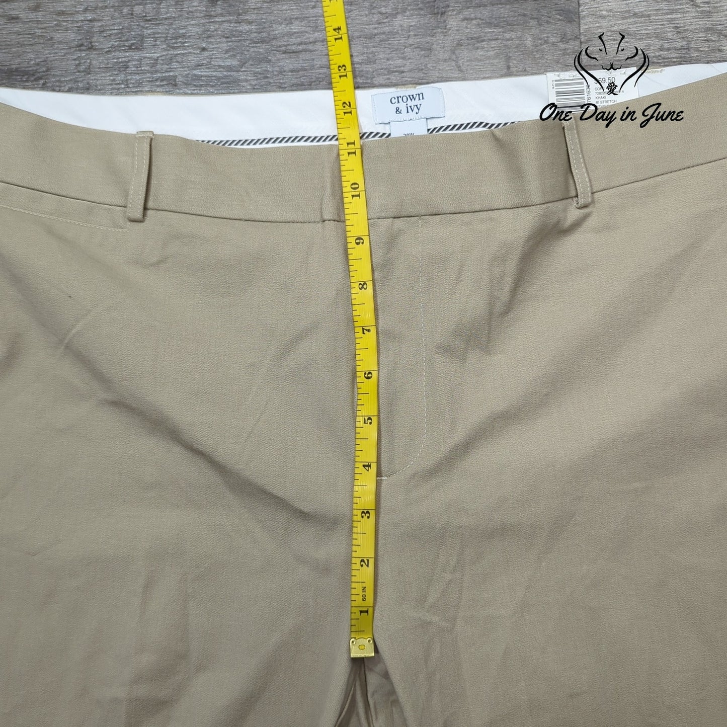 crown & ivy Plus Size Cary Khaki Pants Size 20W