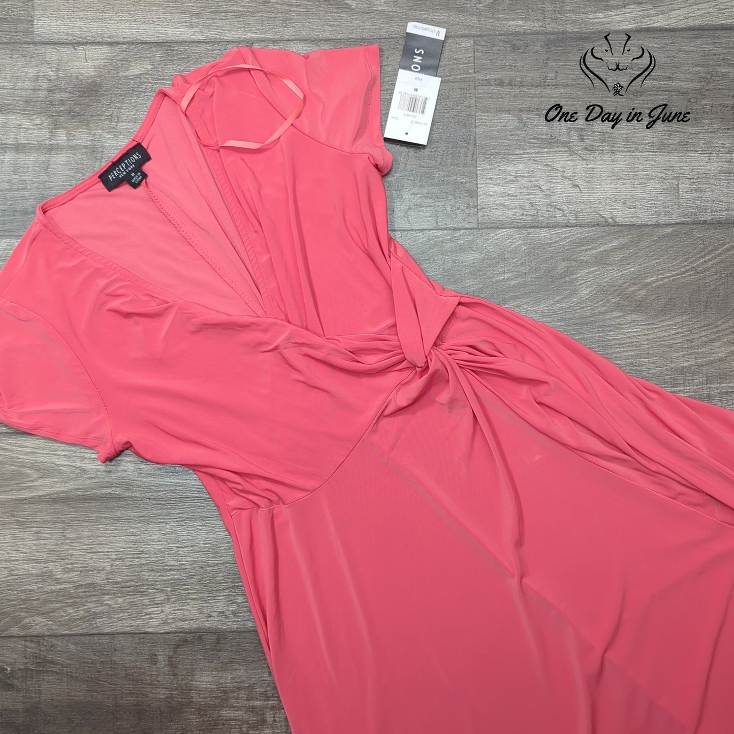 Perceptions Short Sleeve Maxi Dress Size M