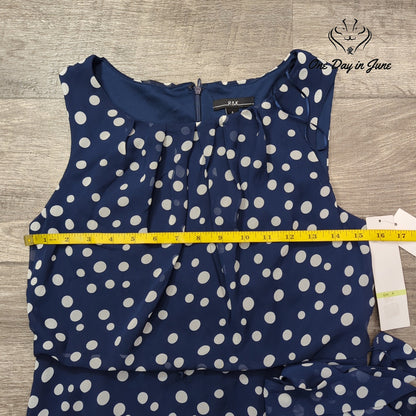 R&K Sleeveless Polka Dot Midi Dress Size 4