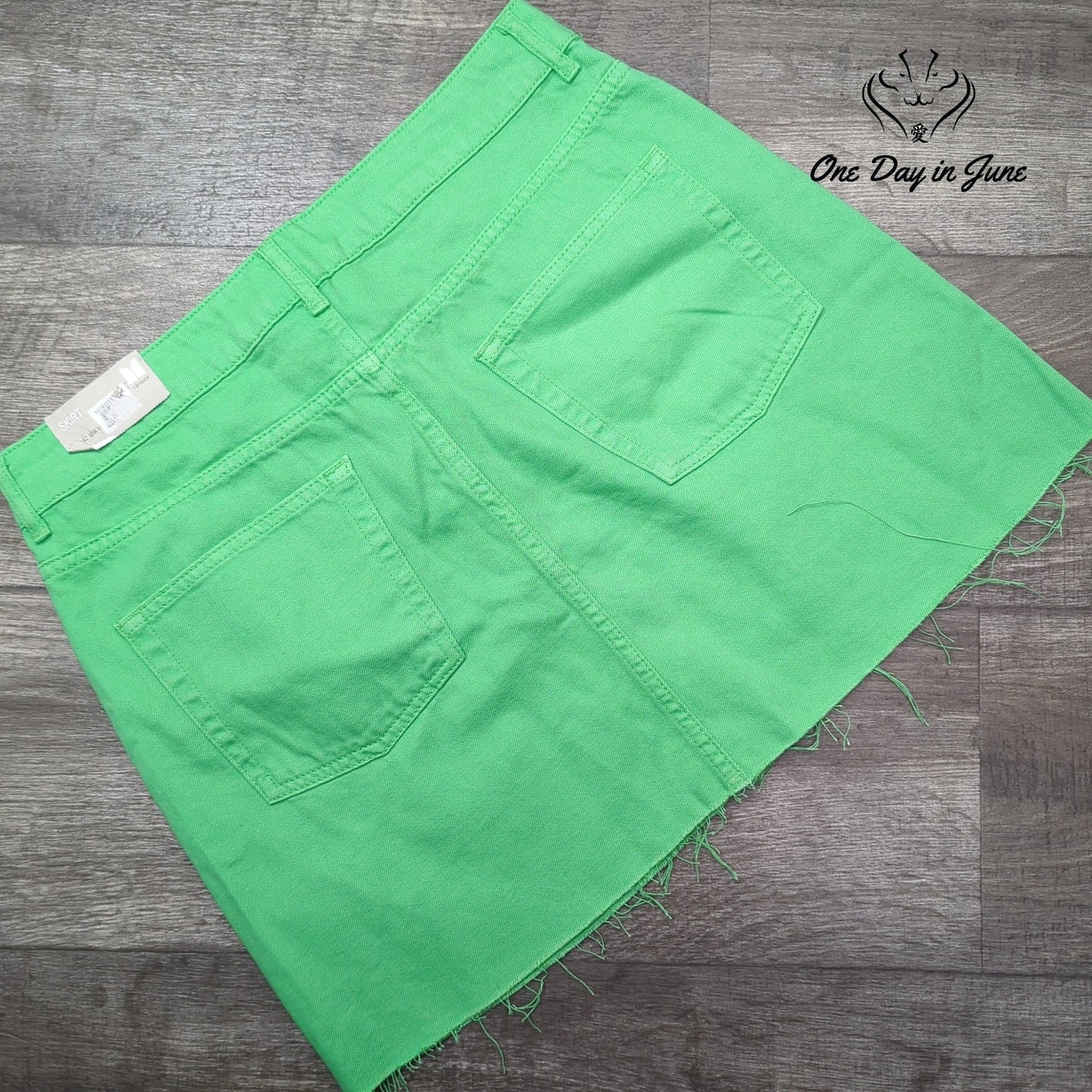 Moto Denim Mini Skirt Size 10