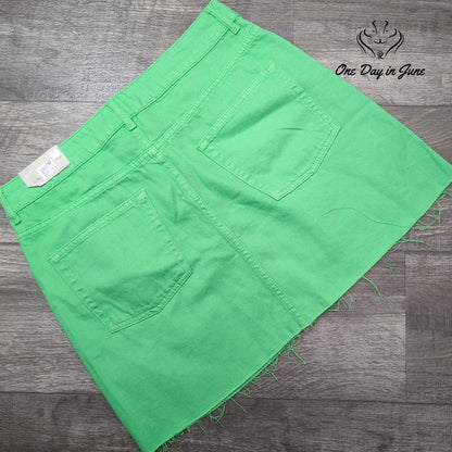 Moto Denim Mini Skirt Size 10