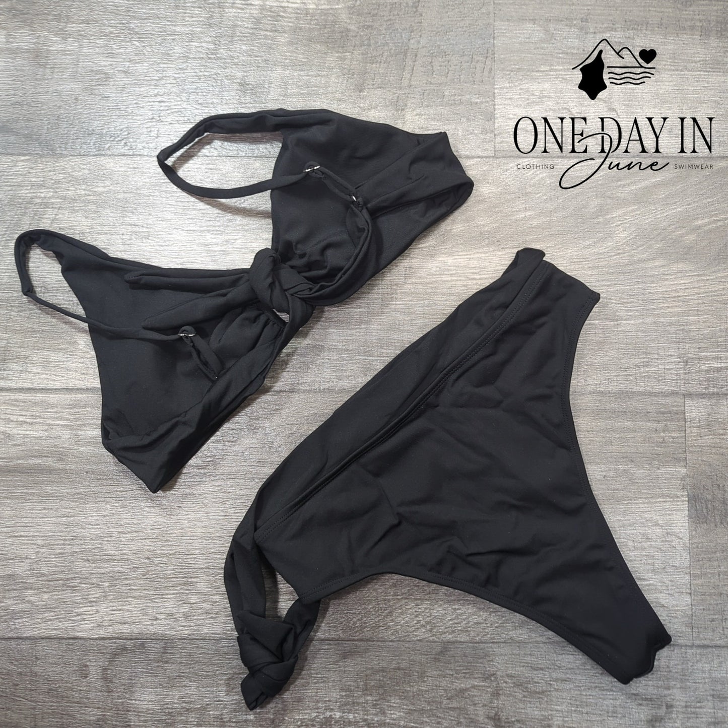 Aleumdr U Wire Tie Back Cheeky Bikini Swimsuit Size M