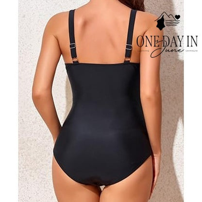 Smismivo Cross Front One Piece Swimsuit Size L