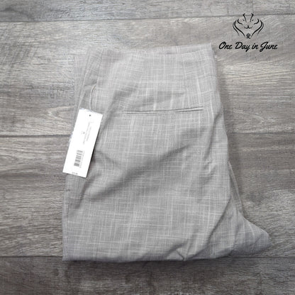 Madison Studio Dress Pants Gray Oyster Pink Straight Leg NWT Size 12