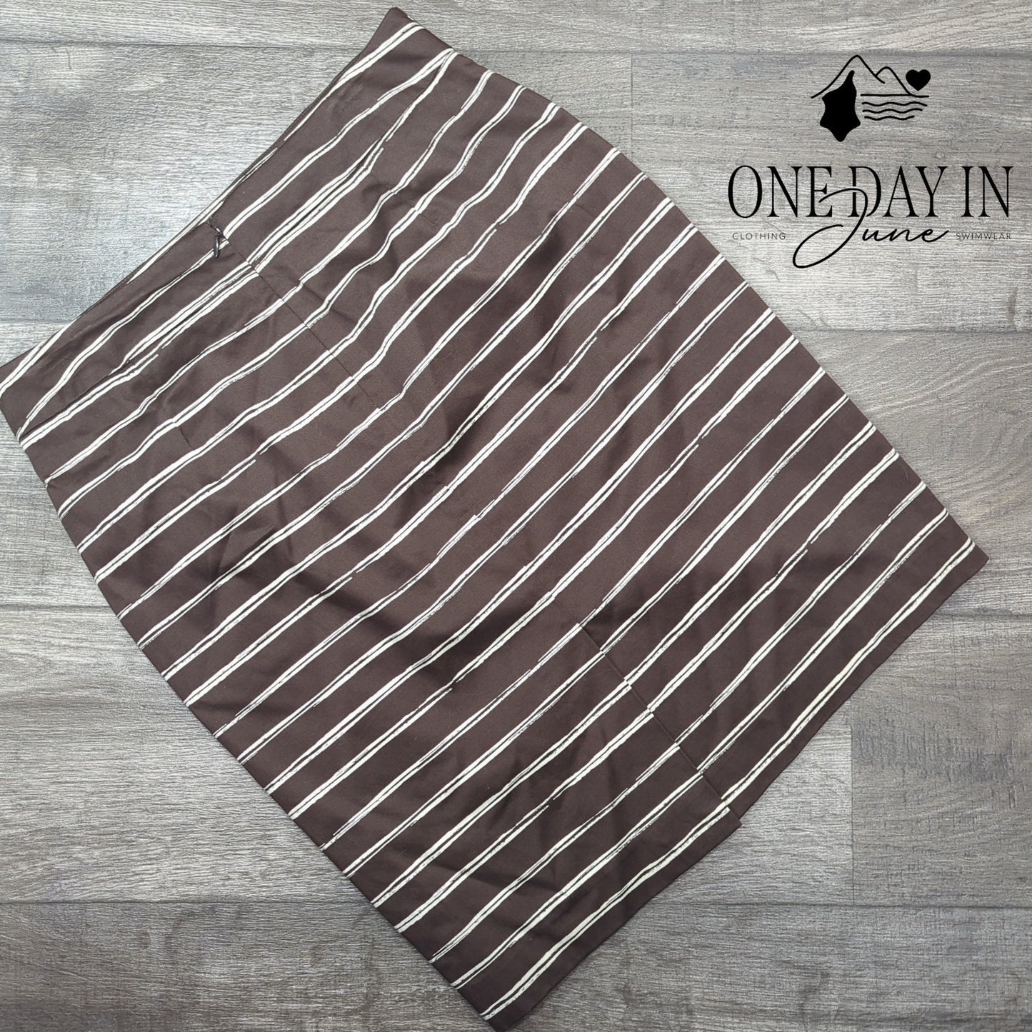 Ann Taylor Striped Lined Pencil Skirt Size 8