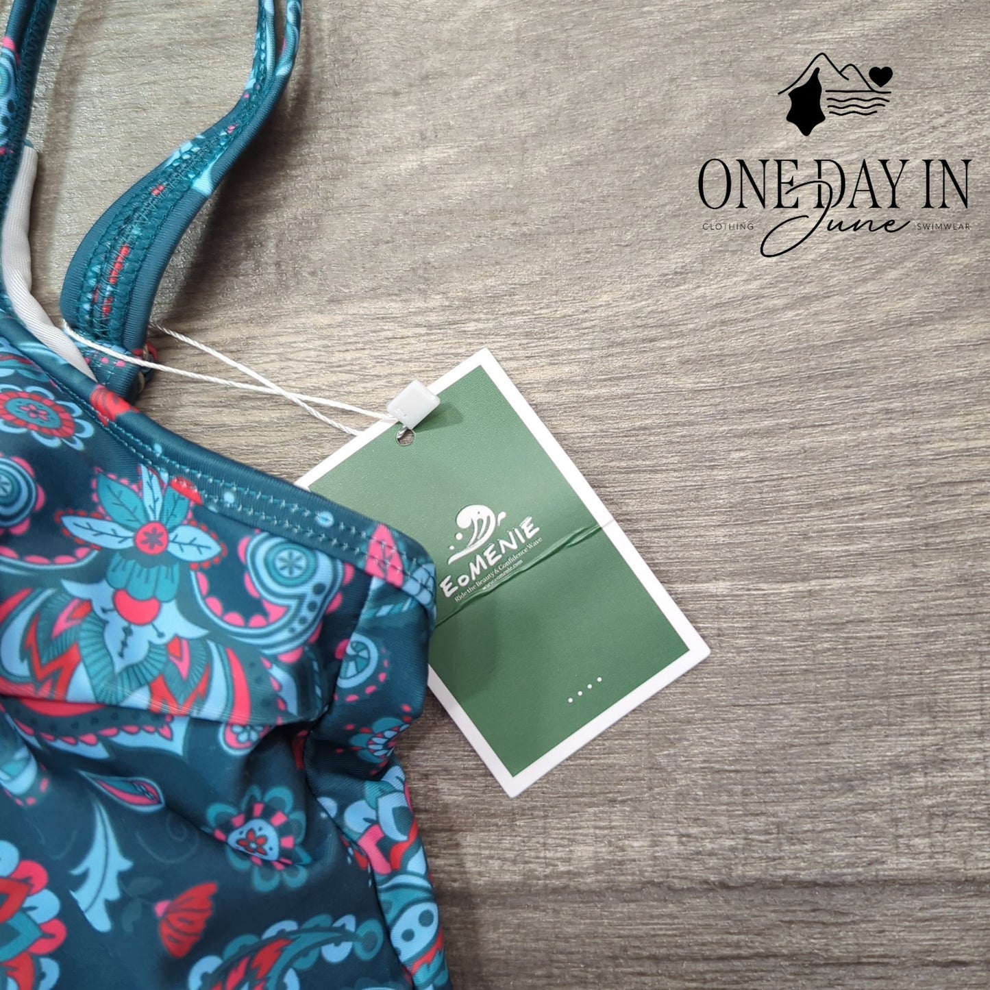 Eomenie Paisley Swimdress One Piece Swimsuit Size L