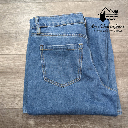 Ashley Mason Juniors Wide Leg Baggy Jeans Size 5