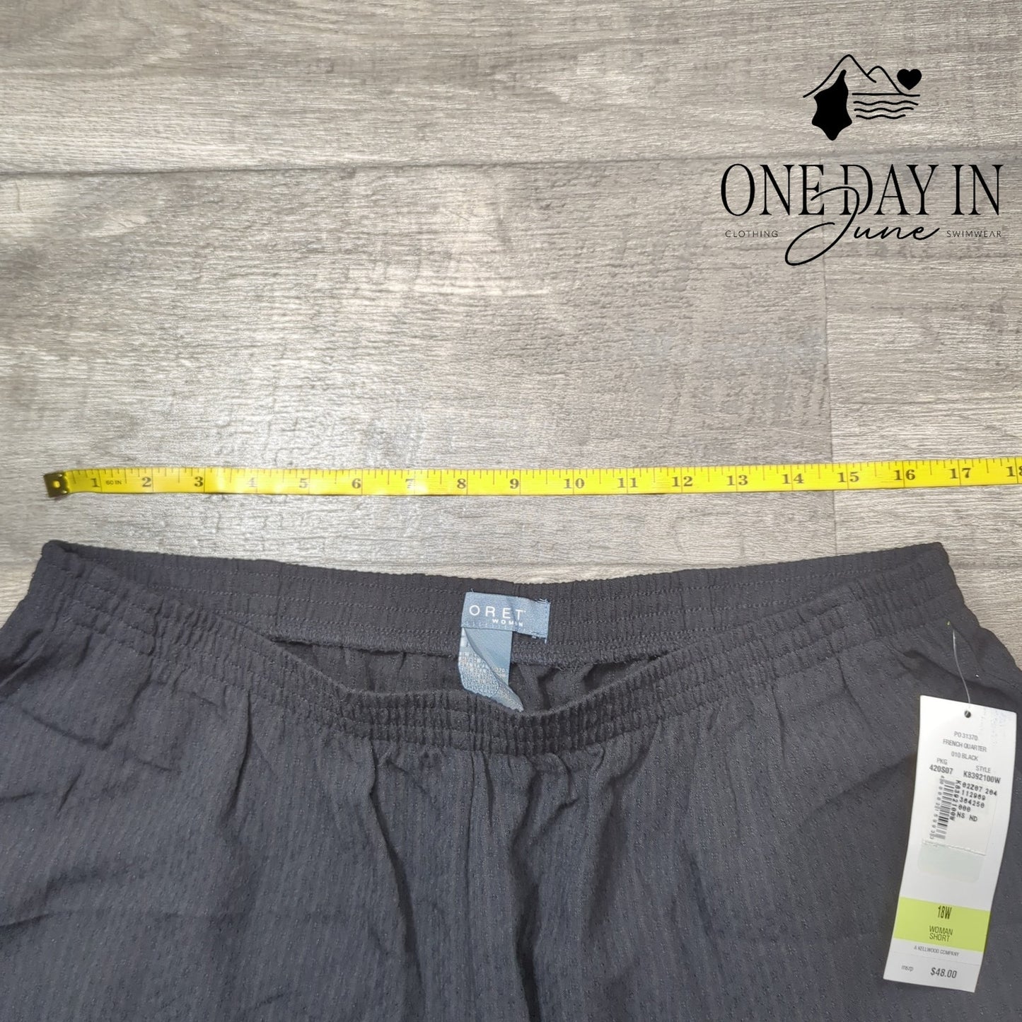 Koret French Quarter Pull On Casual Pants Size 18W Short