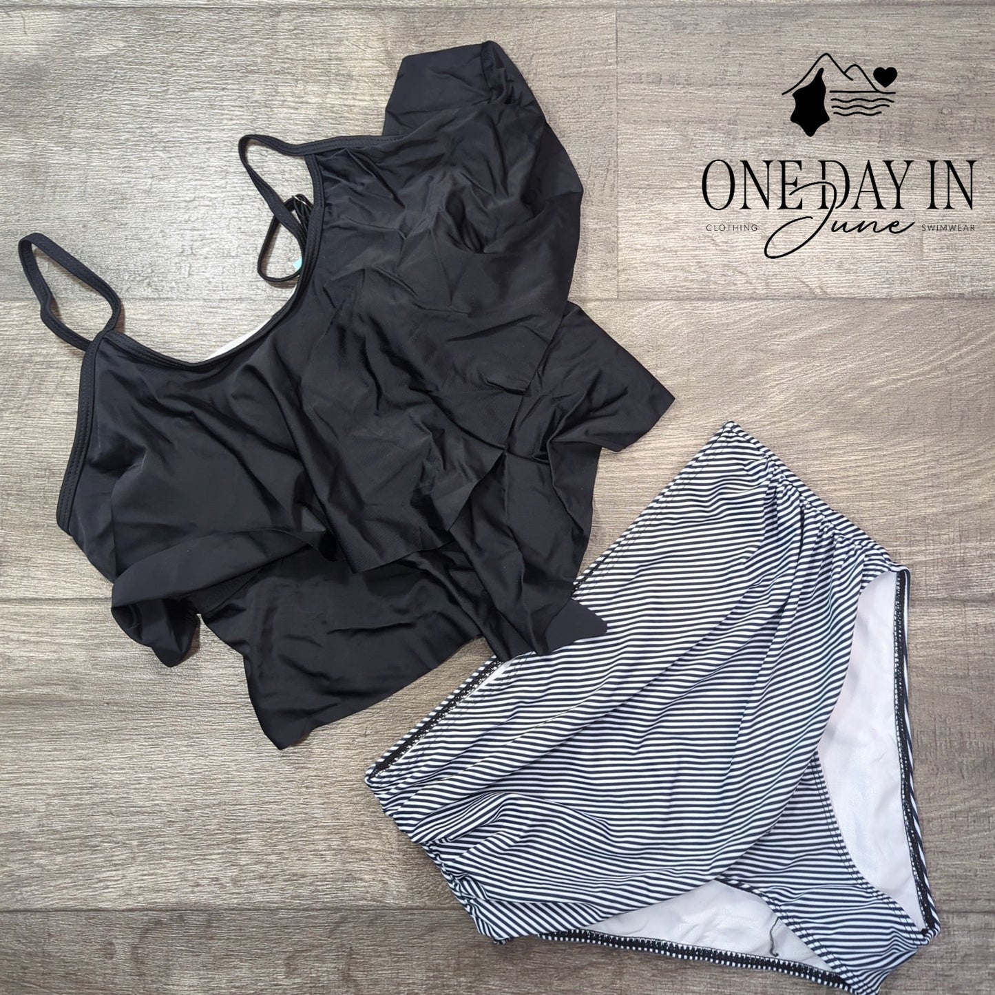 Adisputent High Waist Flounce Bikini Swimsuit Size M