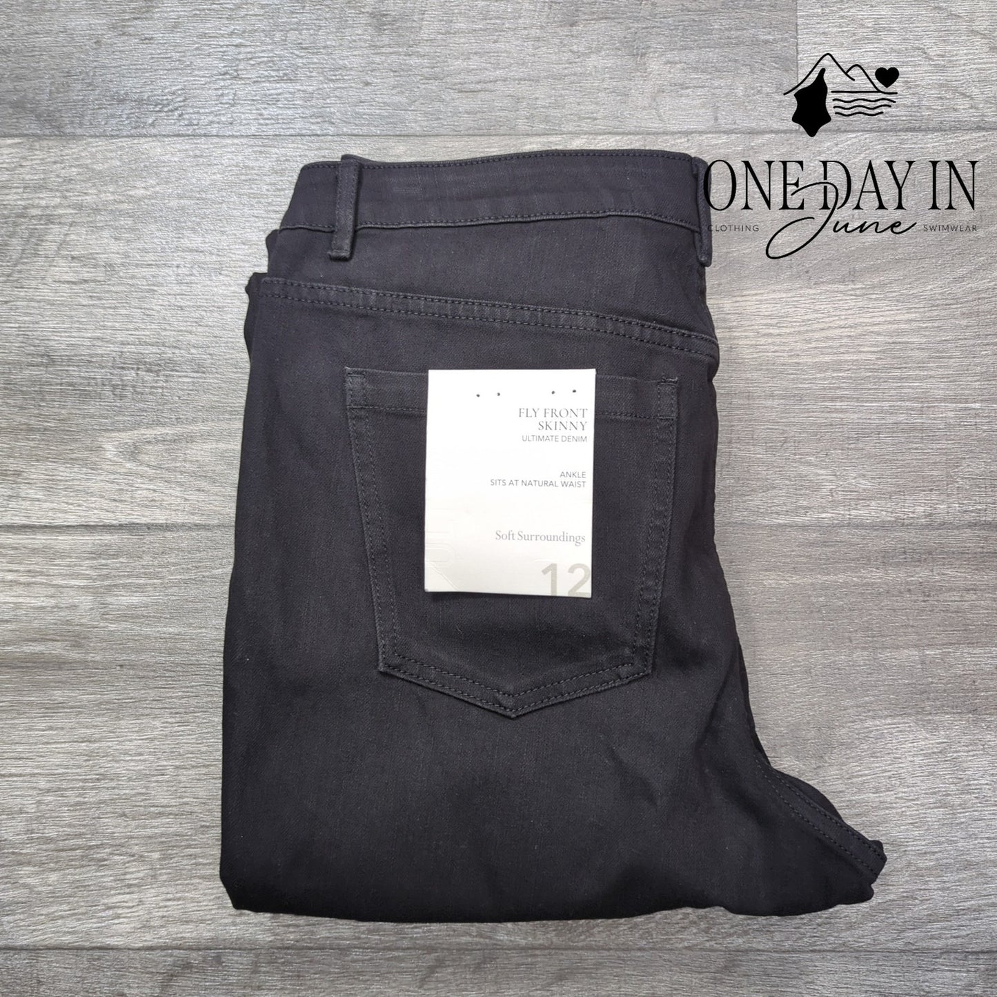 Soft Surroundings Fly Front Skinny Jeans Size 12