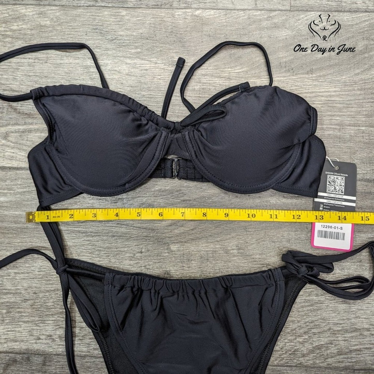 Shekini Underwire Drawstring Bikini Swimsuit Size S