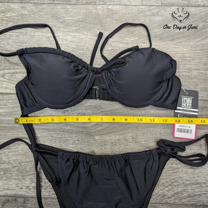 Shekini Underwire Drawstring Bikini Swimsuit Size S