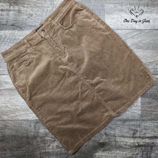 Chaps Petite Corduroy Skirt Size 12P