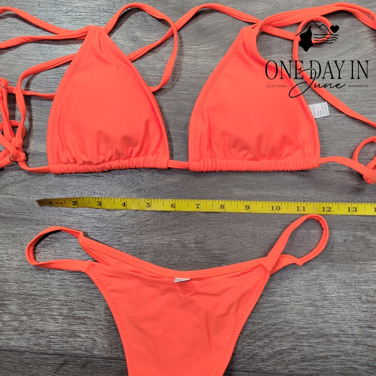 Aleumdr Adjustable Triangle Bikini Swimsuit Size S