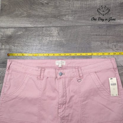 Pilcro Anthropologie Straight Leg Utility Jeans Pink NWT Size 34 (18)