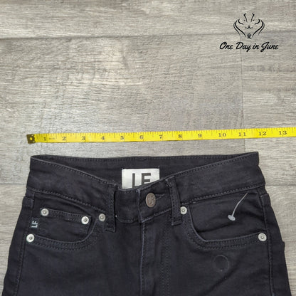 Lovers And Friends Distressed Skinny Jeans Black Ripped Knee NWT Size 23 (00)
