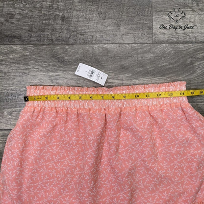 Loft Light Lined Floral Skirt Size S