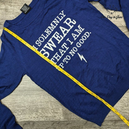 Harry Potter Up to No Good Long Sleeve Sweater Size S