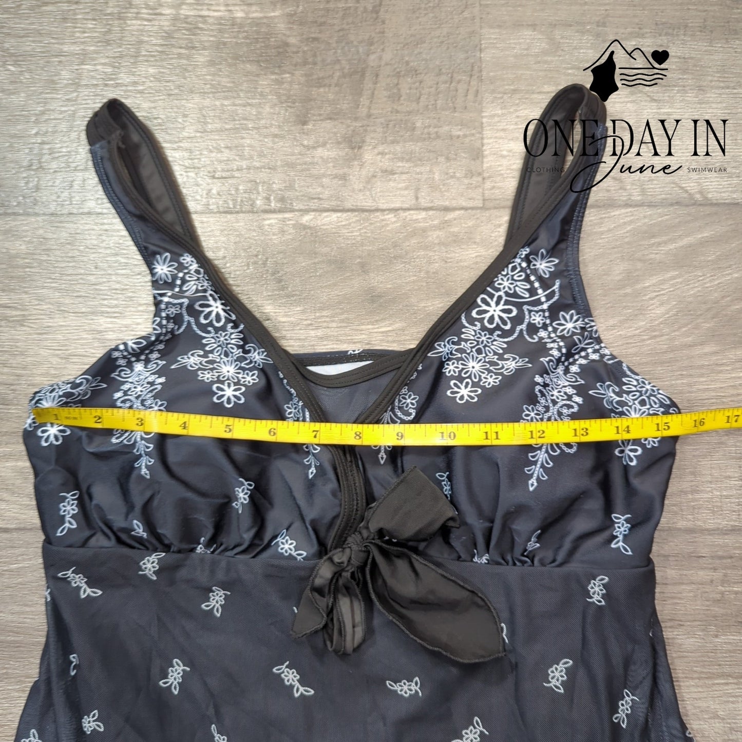 Zando One Piece Mesh Swimdress One Piece Swimsuit Size L