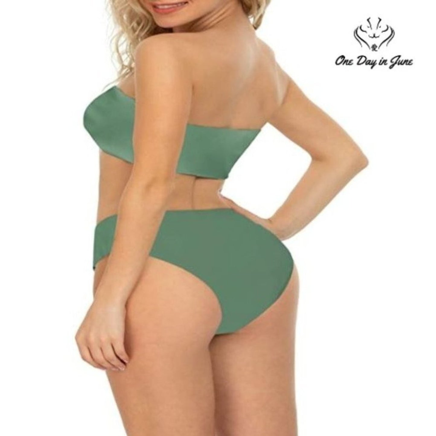 I2Crazy Bandeau Hich Cut Bikini Swimsuit Size S