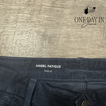 AG Adriano Goldschmied Angel Fatigue Corduroy Bootcut Pants Navy NWT Size 4 (27)