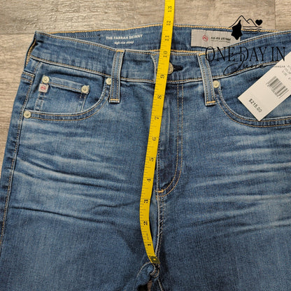 AG Adriano Goldschmied Farrah Skinny Jeans High Rise Blue Denim NWT Size 4 (27)