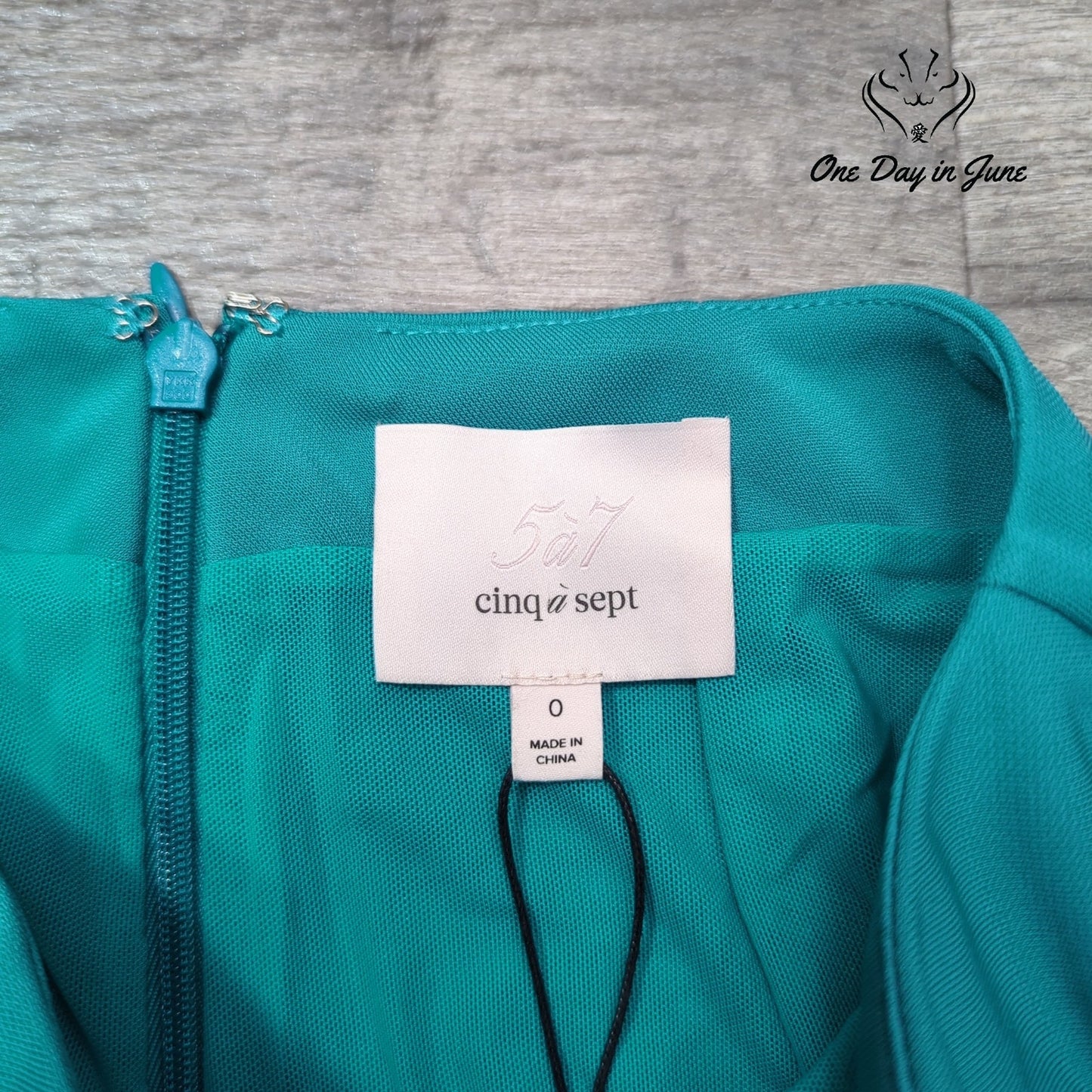 Cinq a Sept Vallory Gathered Midi Skirt Blue Jade Draped Knot NWT Size 0