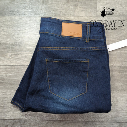 Tahari Plus Size Charlotte Double Button Skinny Jeans Size 18W