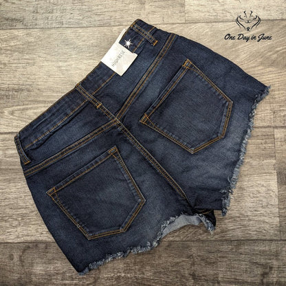 Crave Fame Juniors High Rise Denim Shorts Size 9
