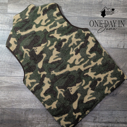 Weatherproof Vintage Sherpa Fleece Vest Camo Full Zip NWT Men's Size M