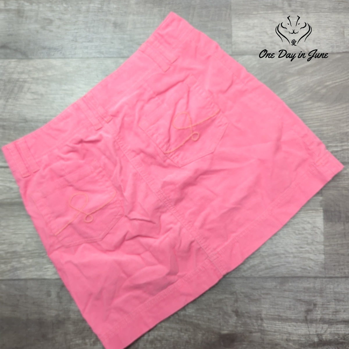 Lilly Pulitzer Palm Beach Fit Corduroy Mini Skirt Pink 5 Pocket Size 6