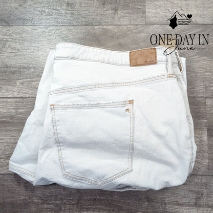 Madewell The Perfect Vintage Wide Leg Jeans White NWT Plus Size 26W