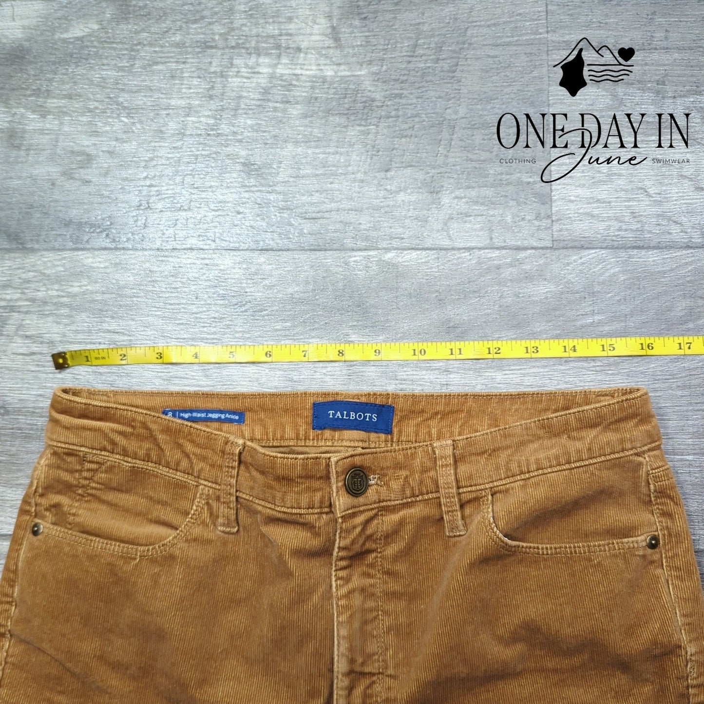 Talbots High Waist Jegging Ankle Corduroy Pants Size 8