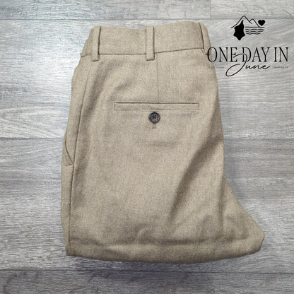 StudioSuits Custom Made Wool Ankle Dress Pants Taupe Brown NWT Size 8