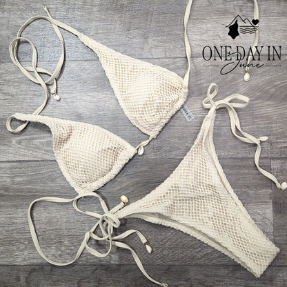 Zaful Tie Back Tie Side Bikini Swimsuit Size S