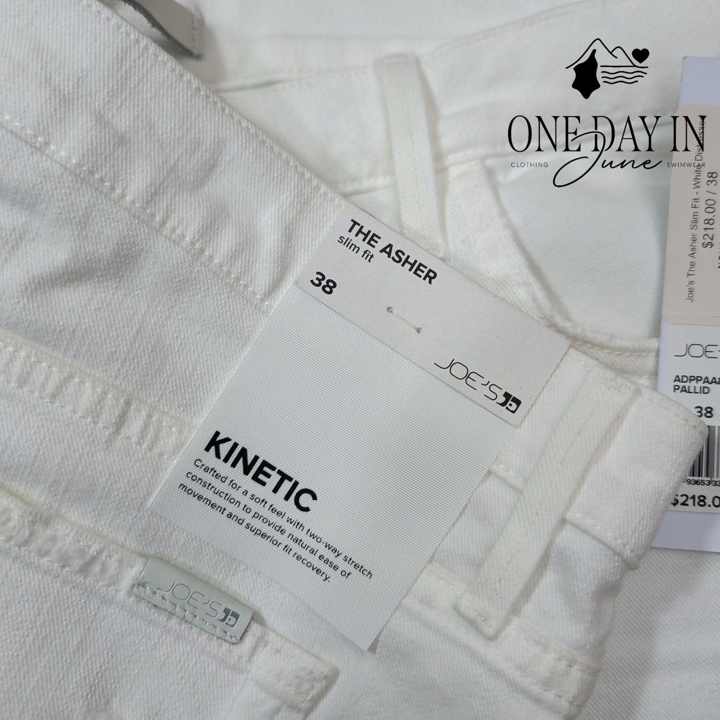 Joe's Jeans Joe's Jeans The Asher White Distressed Slim Fit NWT $218 Size 38X34