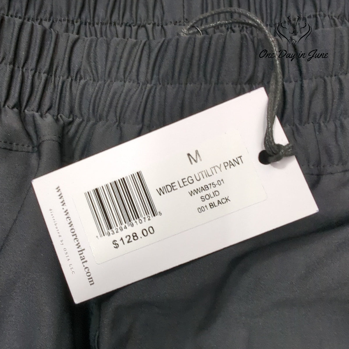 We Wore What Wide Leg Utility Cargo Pants Black NWT $128 Size M