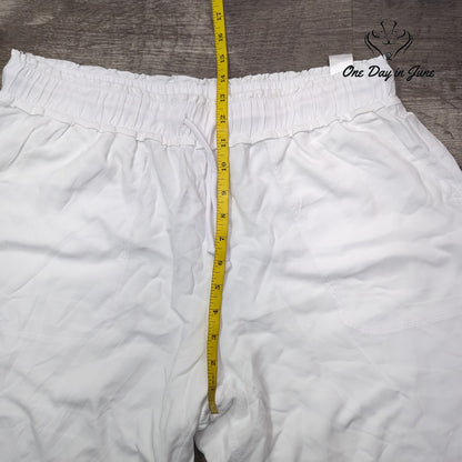 Splendid Womens White Drawstring Pull On Straight Leg Pants Pockets Size XL