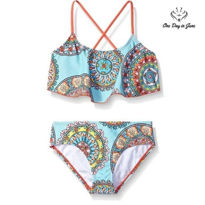 Kanu Surf Alania Flounce Bikini Swimsuit Size 14