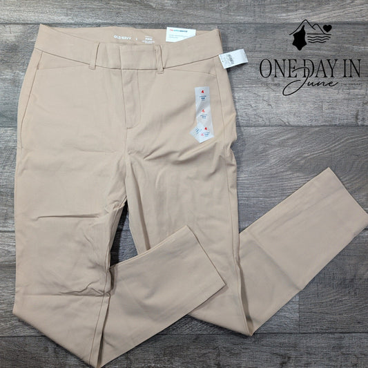 Old Navy High Rise Pixie Skinny Ankle Pants Khaki Tan NWT Size 4