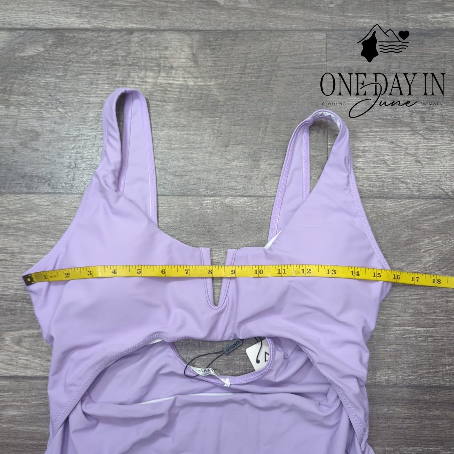Aimage V Wire Cut Out One Piece Swimsuit Size XL
