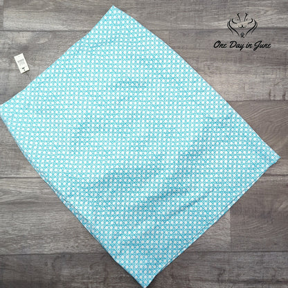 Talbots Pencil Skirt Turquoise Blue White Geometric Print NWT Size 12