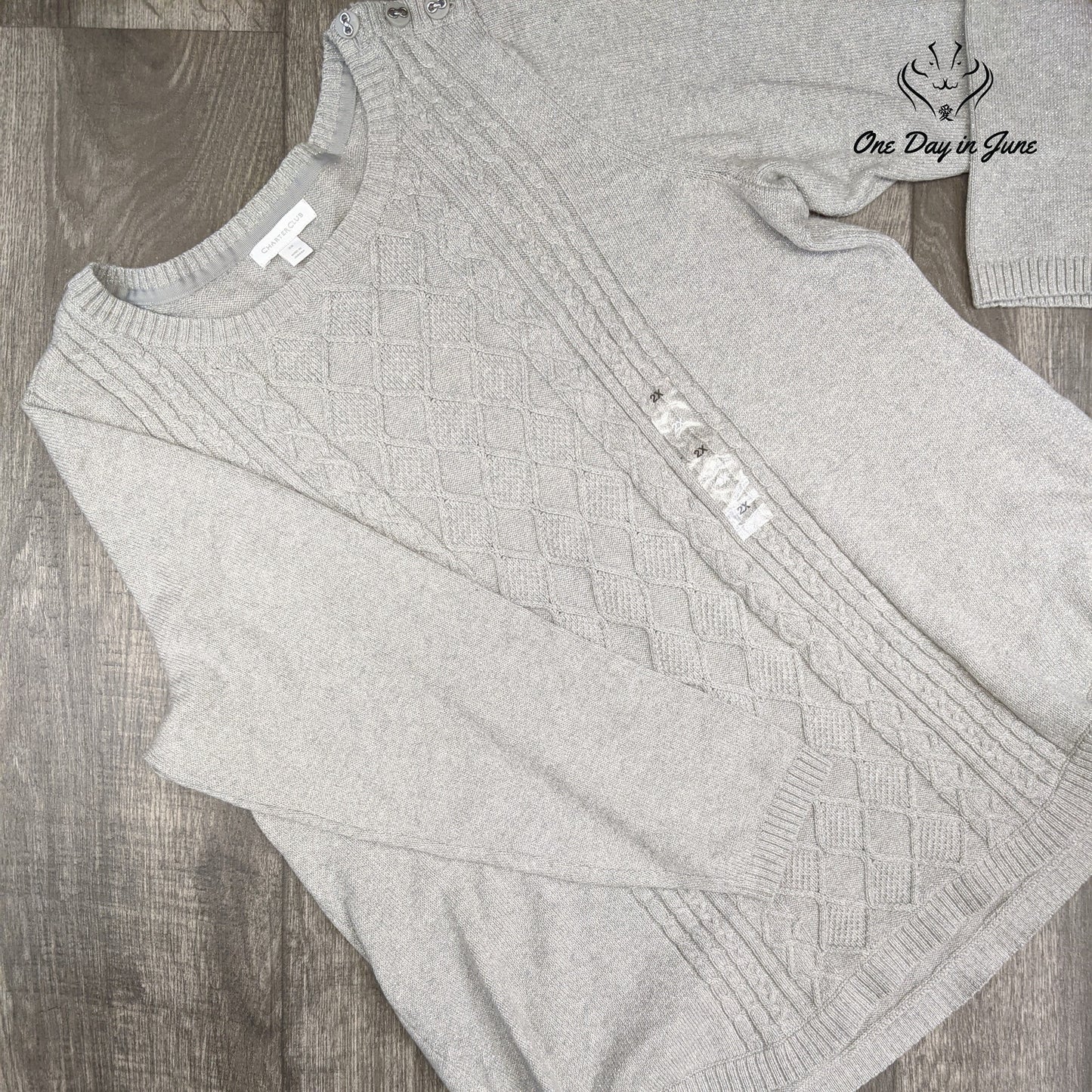 Charter Club Plus Size Cable-Knit Sweater Size 2XL