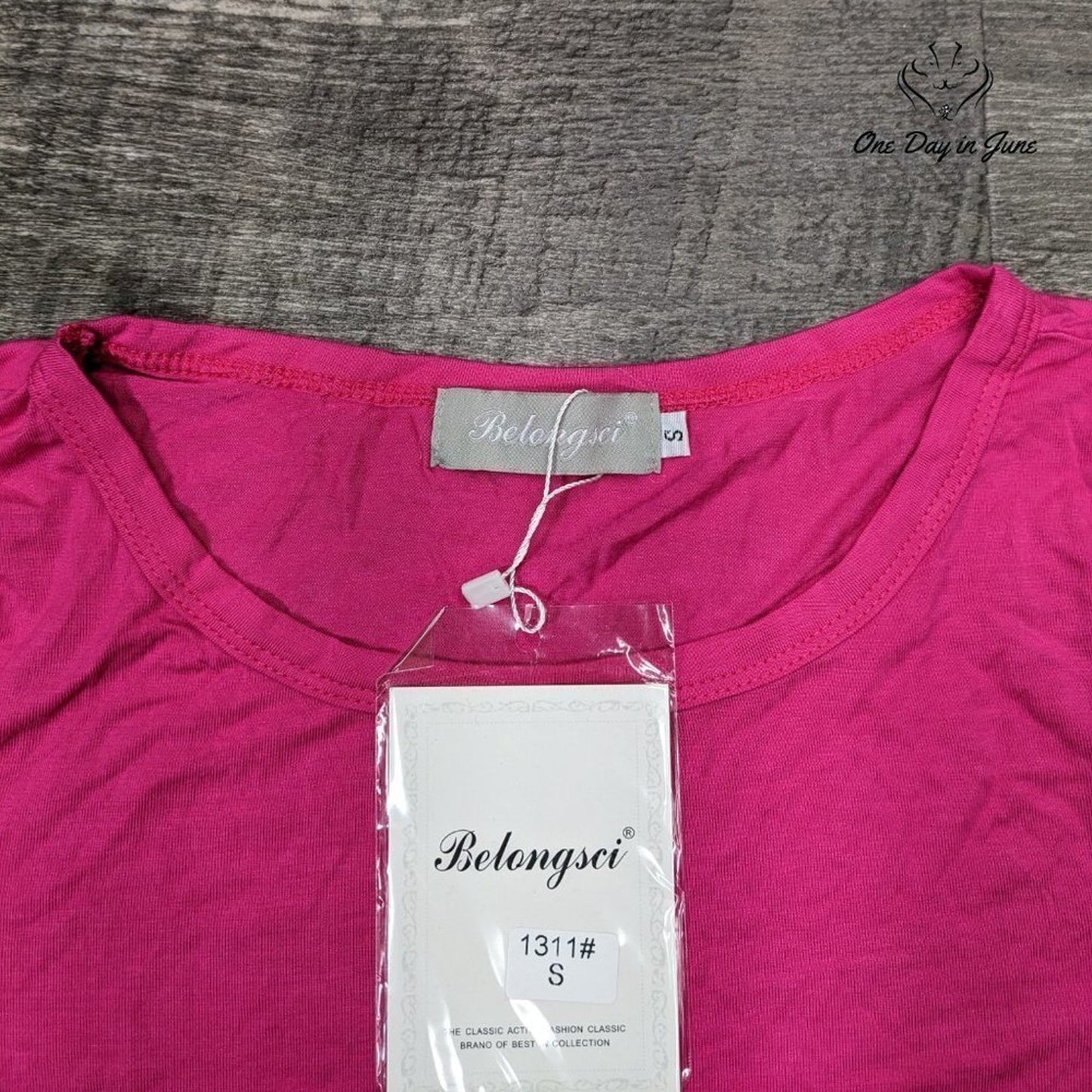 Belongsci 3/4 Sleeve Crew Neck Summer Dress Size S