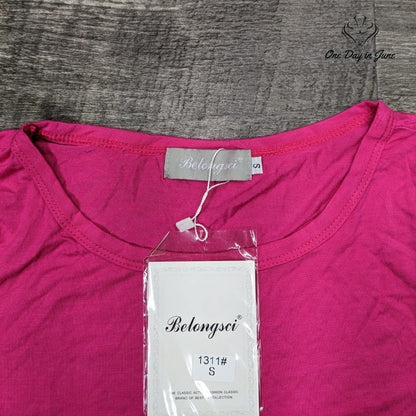 Belongsci 3/4 Sleeve Crew Neck Summer Dress Size S