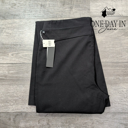 Anthropologie The Essential Flare Pants Black High Rise Stretch NWT Size 10