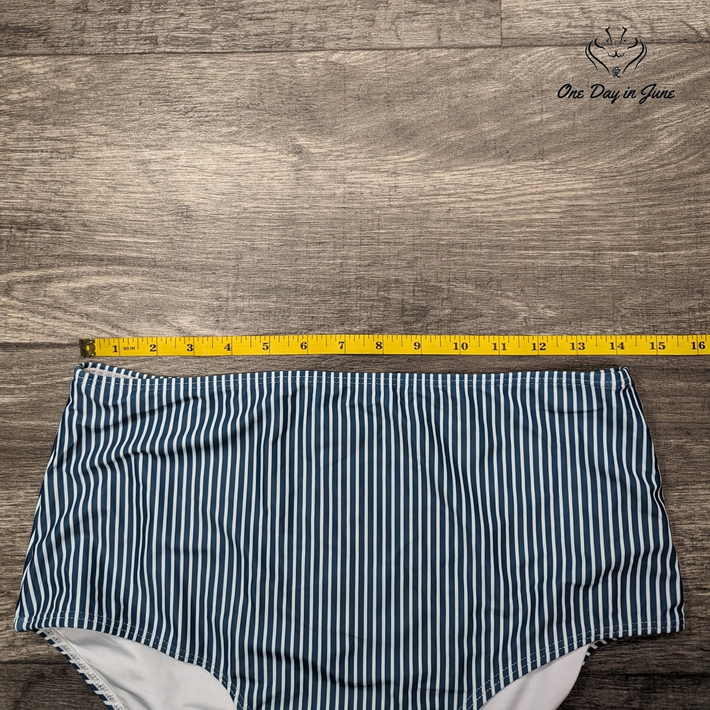 CharmLeaks High Waist Striped Bikini Bottom Size XL